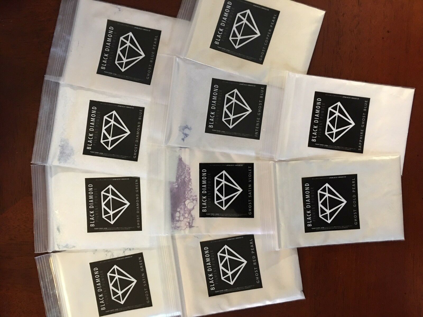 BLACK DIAMOND Mica Powdered Pigment  --  Variety Pack GHOST