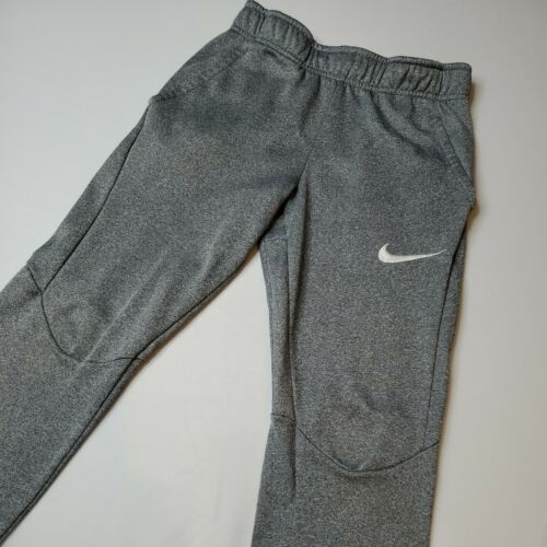 Nike Boys Size M Open Hem Therma Sweatpants Gray 827778